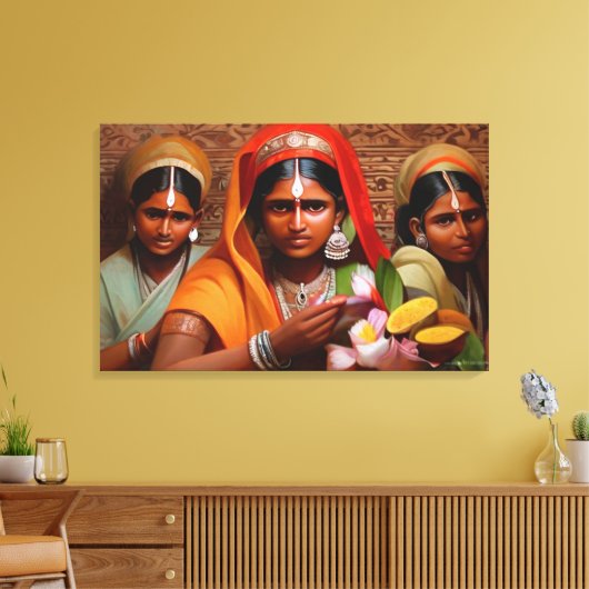 De cultuur van India Canvas Afdruk (Insitu (Woonkamer))