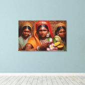 De cultuur van India Canvas Afdruk (Insitu (Houten vloer))