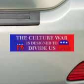 De cultuuroorlog is bedoeld om ons te verdelen bumpersticker (Op auto)
