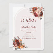 De Cumpleaños Terracota Borgoña Kaart (Voorkant)