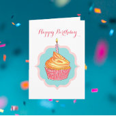 De Cupcake Gepersonaliseerde Kaart van de