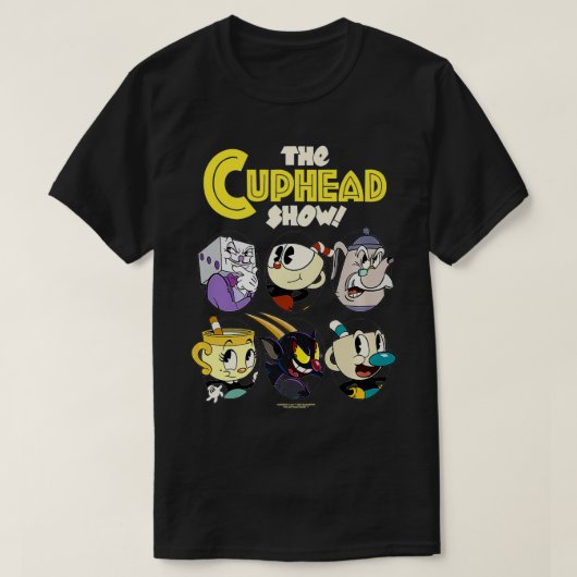 De Cuphead Show Group Poster Logo Premium T-shirt (Design voorkant)