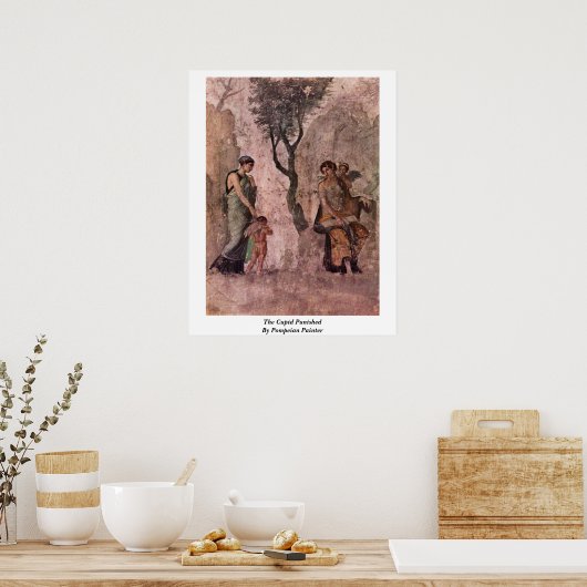 De Cupid gestraft door Pompeian Painter Poster (Keuken)