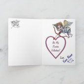 De Cupido van de zombie - Valentijn (voeg Uw Eigen Feestdagen Kaart (Binnen)