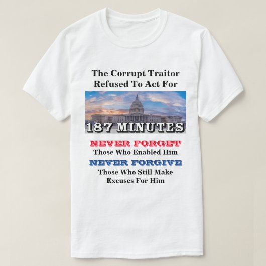 De curator weigerde 187 minuten te handelen t-shirt (Design voorkant)