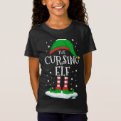 De curseuse Elf-kerstfamilie komt overeen met de b T-shirt (Voorkant)