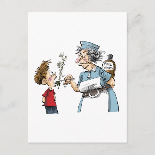 De Cursing Cure. Briefkaart (Voorkant)