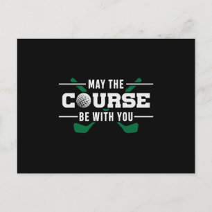 De cursus is bij je Golf Golfer Golfing Funny Briefkaart