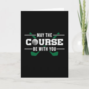 De cursus is bij je Golf Golfer Golfing Funny Kaart