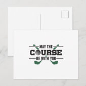 De cursus moet bij u golf golfer grappig cadeau briefkaart (Voorkant / Achterkant)