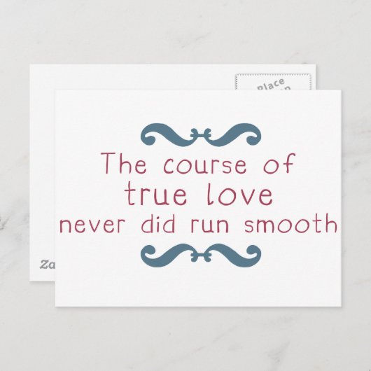 De cursus True Love Briefkaart (Voorkant / Achterkant)