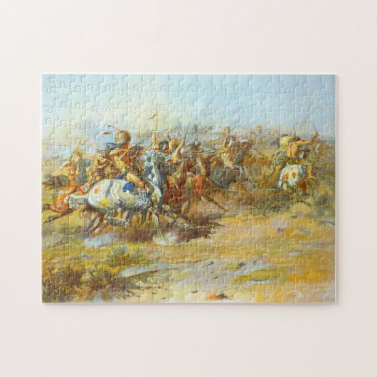 De Custer Strijd Charles Marion Russell 1903 Legpuzzel (Horizontaal)