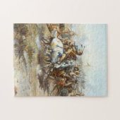 De Custer vecht tegen Charles Marion Russell Legpuzzel (Horizontaal)