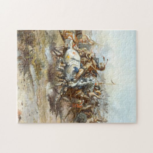 De Custer vecht tegen Charles Marion Russell Legpuzzel (Horizontaal)