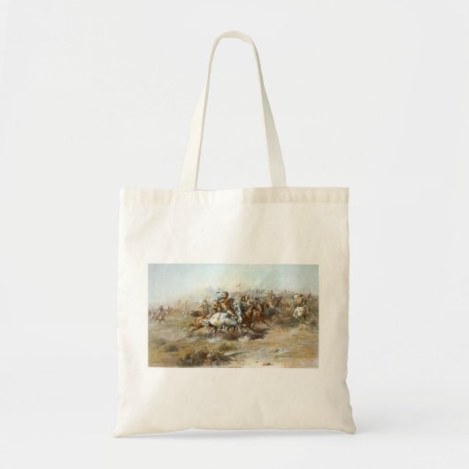 De Custer vecht tegen Charles Marion Russell Tote Bag (Voorkant)