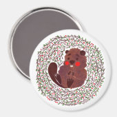 De Cute Baby Beaver Magneet (Voorkant / Achterkant)