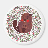 De Cute Baby Beaver Magneet (Voorkant)