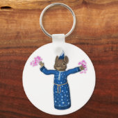De Cute Cartoon Wizard Mouse Sleutelhanger (Voorkant)