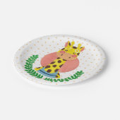 De Cute Giraffe Papieren Bordje (Gekanteld)