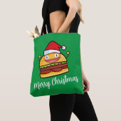 De Cute Kersthamburger-Canvas tas personaliseren (Dichtbij)