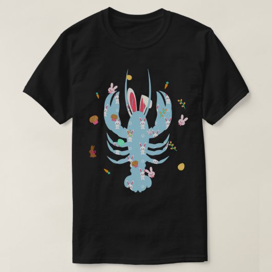 De Cute Lobster Lover Easter Bunny Costume Eas T-shirt (Design voorkant)