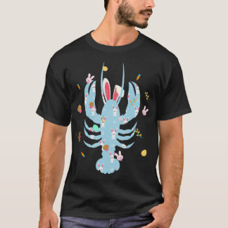De Cute Lobster Lover Easter Bunny Costume Eas T-shirt
