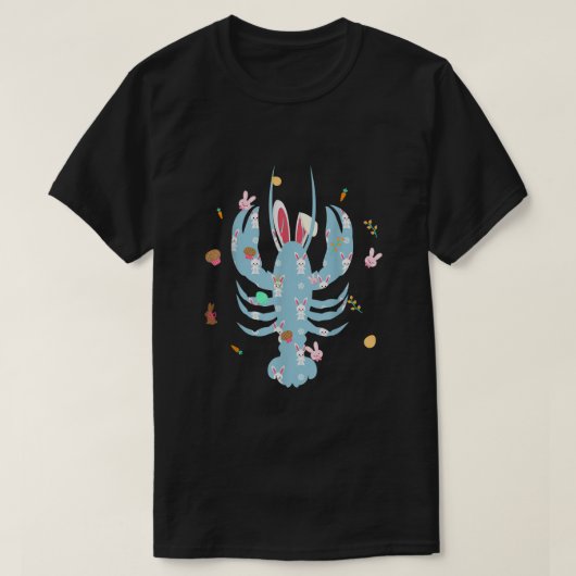 De Cute Lobster Lover Easter Bunny Costume Eas T-shirt (Design voorkant)