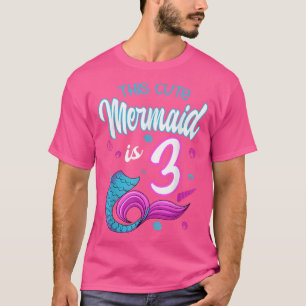 De cute mermaid is drie dagen durende feestdag, 3e t-shirt