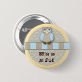 De Cute 'N Wise Old Owl Ronde Button 5,7 Cm (Voorkant /achterkant)