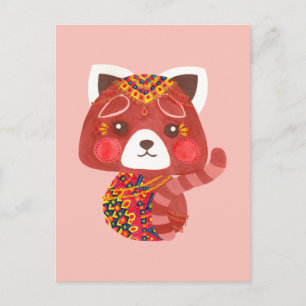 De Cute Red Panda Briefkaart
