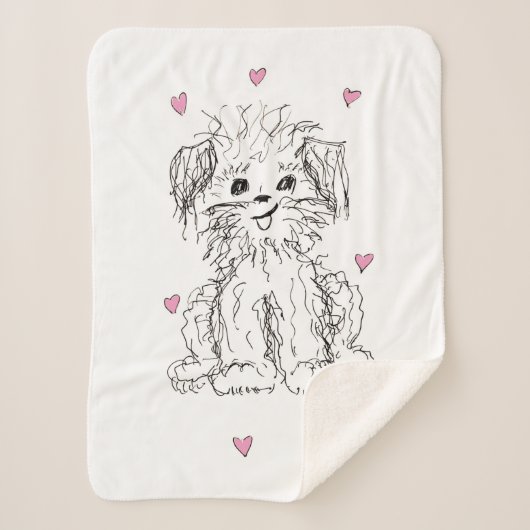 De Cutest Doggy in de wereld Sherpa Deken (Voorkant)