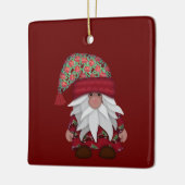 De Cutest Gnome | Pet van Poinsettia kerstmis Keramisch Ornament (Links)