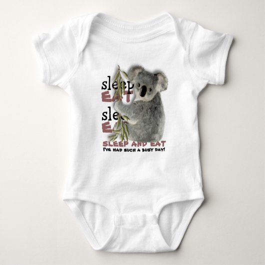 De Cutest Koala eet en slaapt Romper (Voorkant)