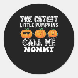 De Cutest Little Pumpkins noemen me mama Ronde Sticker