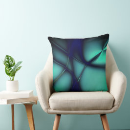 De cyaan van de gebrande munt ziet er onder helder kussen