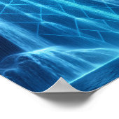 De Cybernetische Cascade: Een Lichtgevende Digital Poster (Hoek)