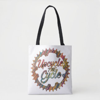 De cyclus omdraaien tote bag
