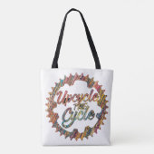 De cyclus omdraaien tote bag (Achterkant)