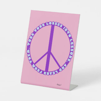 De cyclus van de lessen reclamebord met voetstuk