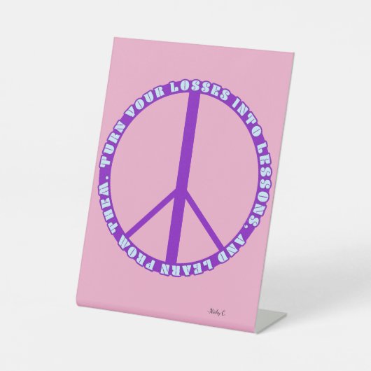 De cyclus van de lessen reclamebord met voetstuk (Voorkant)