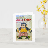 De Cymbal Monkey Sticker Kaart (Gele Bloem)