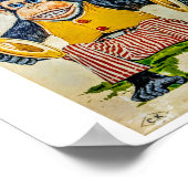 De Cymbal Monkey Sticker Poster (Hoek)