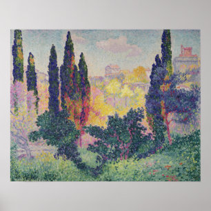 De Cypresses in Cagnes, 1908 Poster