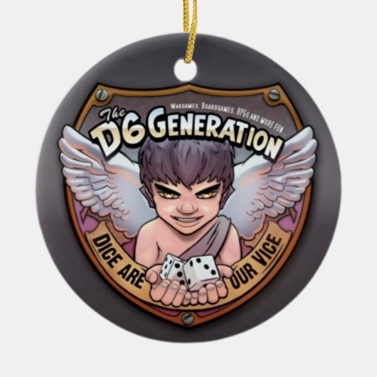 De D6-generatiestructuur Keramisch Ornament (Voorkant)