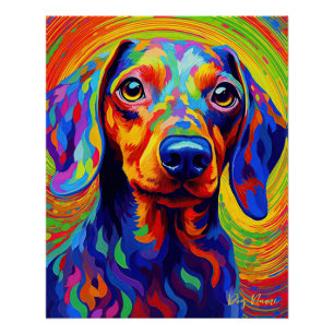 De Dachshund Dog 002 - Zetton Ziana Perfect Poster