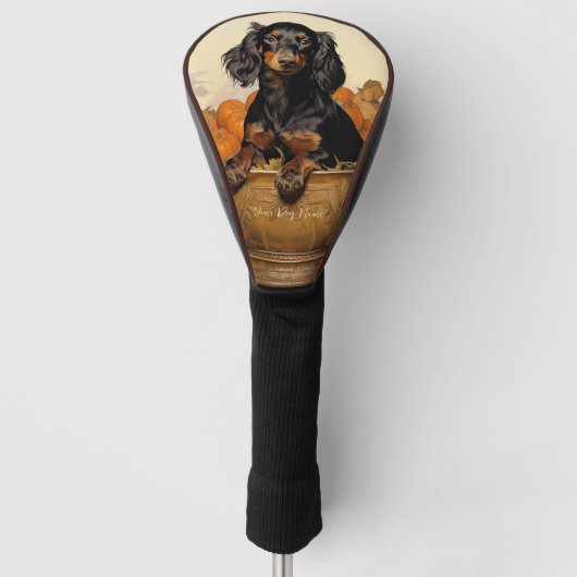 De Dachshund Dog 003 - Odessa Leyendecker Golfheadcover (Voorkant)