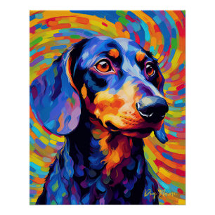 De Dachshund Dog 003 - Zetton Ziana Perfect Poster