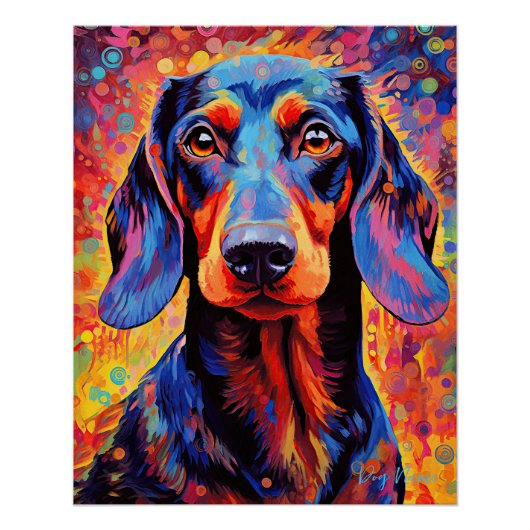 De Dachshund Dog 005 - Zetton Ziana Perfect Poster (Voorkant)