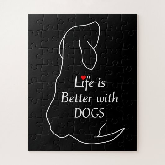 De Dachshund-levensduur is beter bij honden Quote  Legpuzzel (Verticaal)
