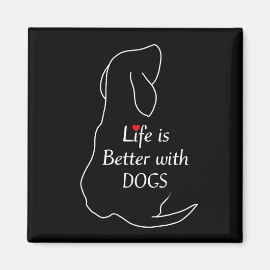 De Dachshund-levensduur is beter bij honden Quote  Magneet (Voorkant)